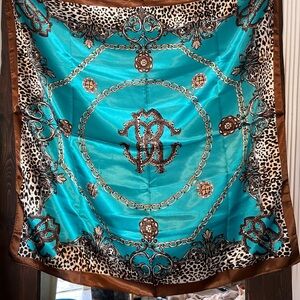 Unique Bargains High Falutin’ Turquoise and Brown Scarf NEW!